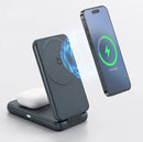 Carregador Sem Fio 3 em 1 Magnético Basike — Celular, Apple Watch e AirPods
