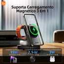 Carregador Sem Fio 3 em 1 Magnético Basike — Celular, Apple Watch e AirPods